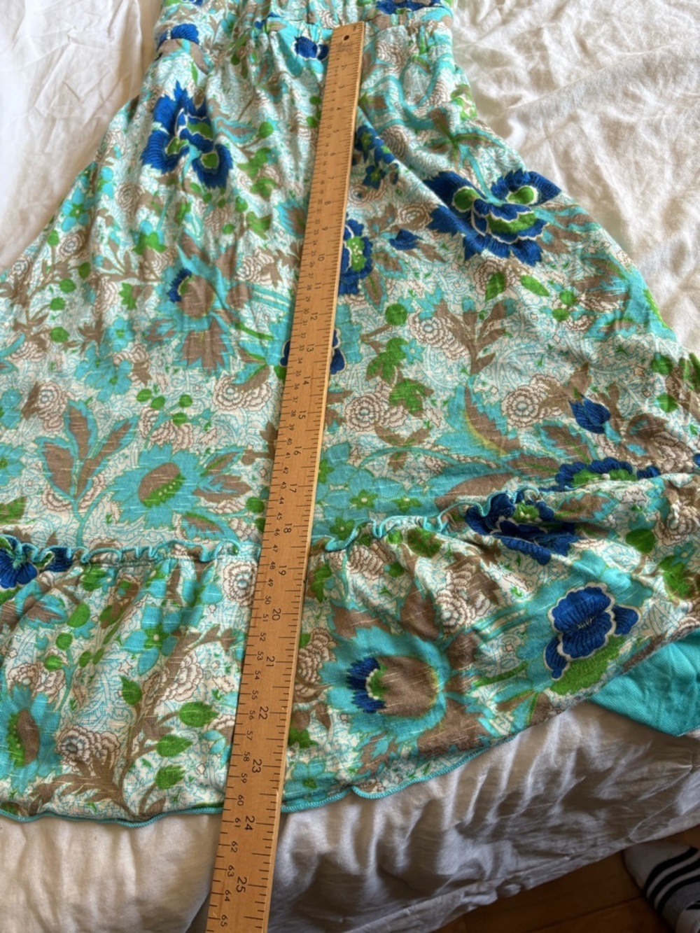 Free People vintage Y2K beaded floral dress size medium - Picture 11 of 12